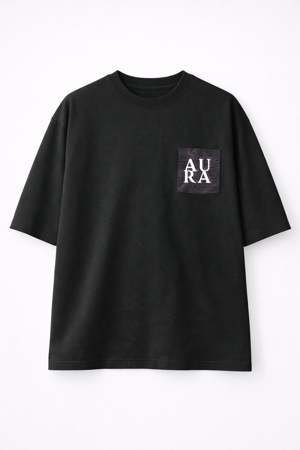 BLACK OVERSIZED PUFF PRINT UNISEX T-SHIRT