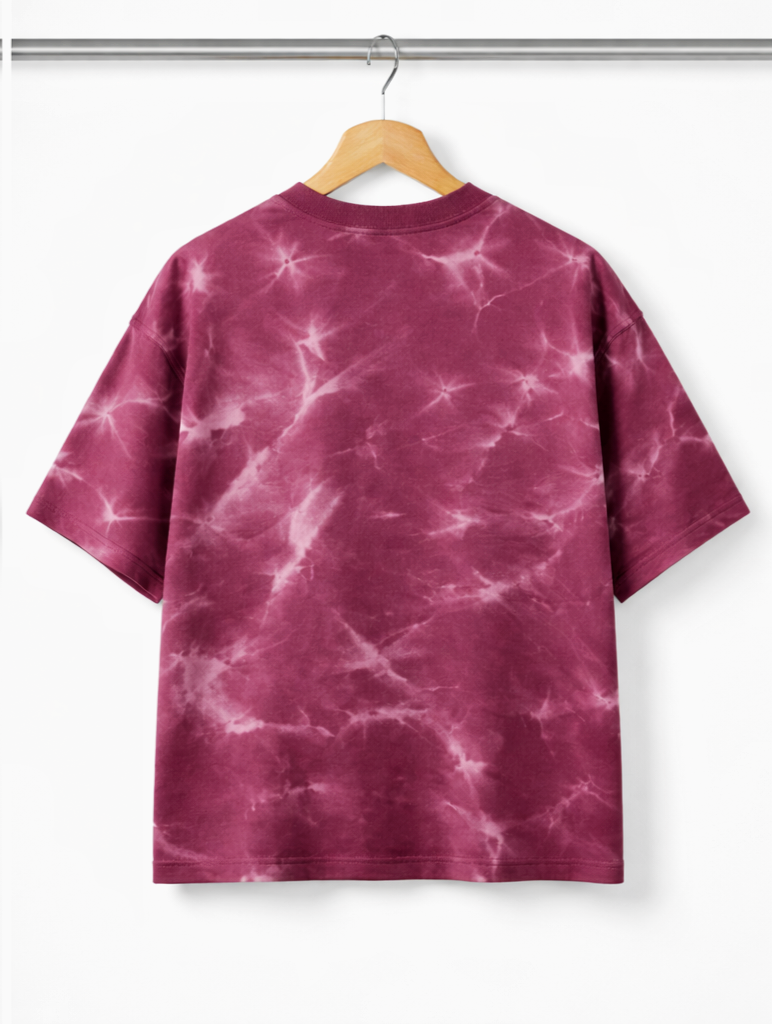 MAROON OVERSIZED SPRAY COTTON PREMIUM UNISEX TSHIRT