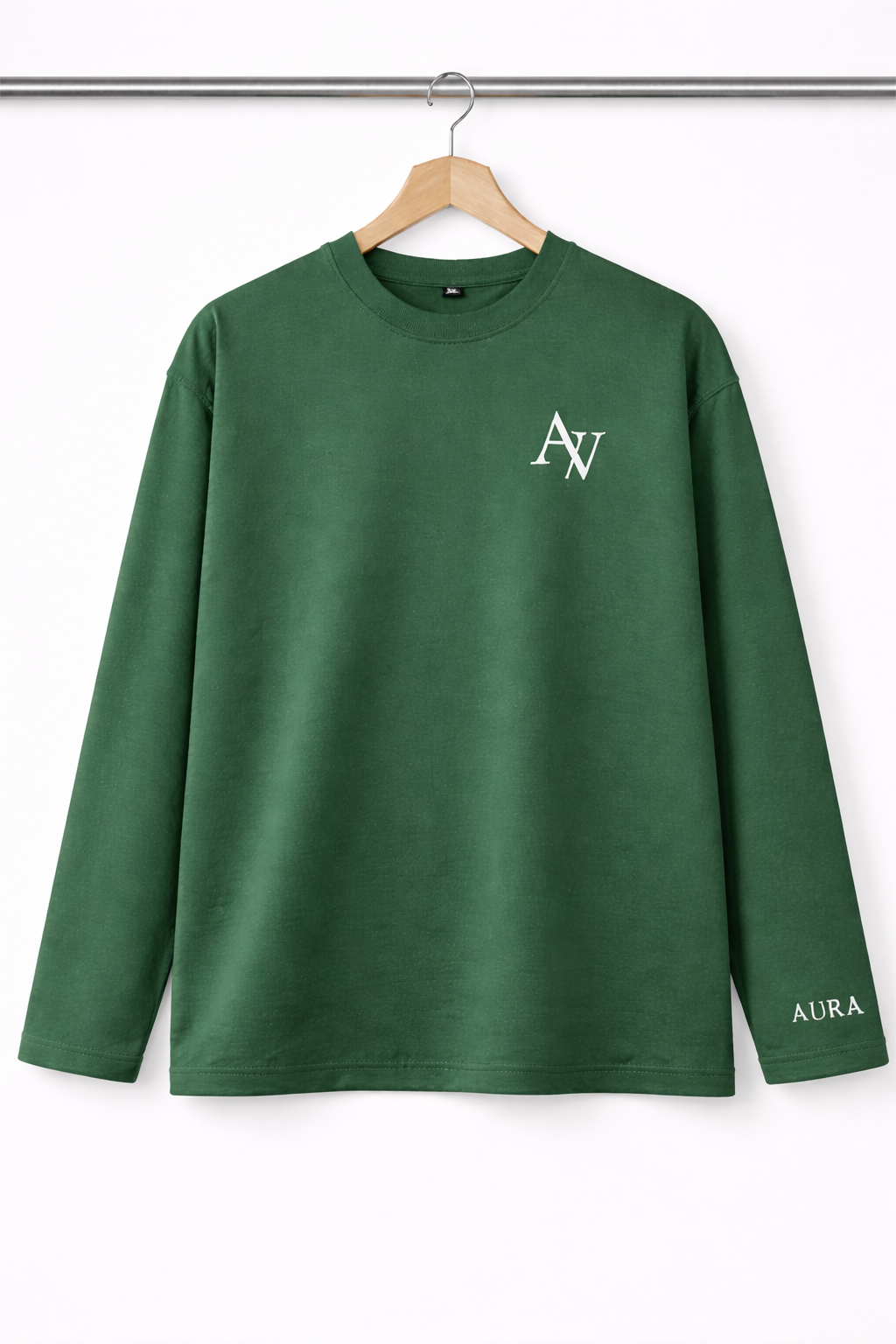 GREEN OVERSIZED FULL SLEEVES COTTON PREMIUM UNISEX TSHIRT