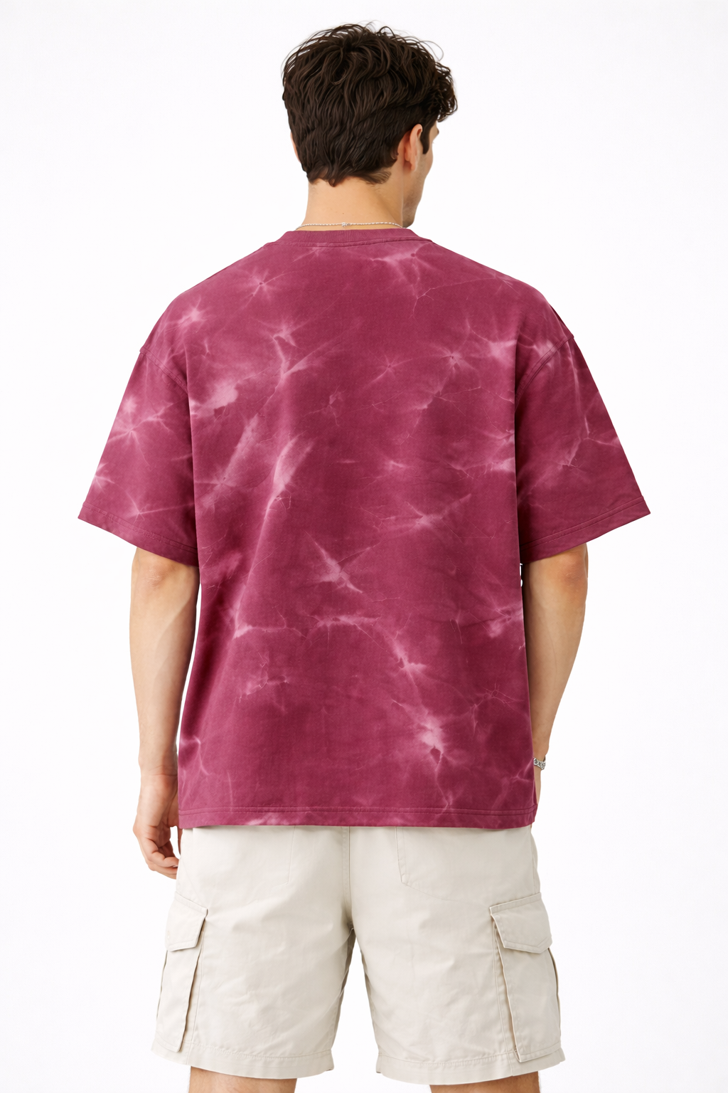 MAROON OVERSIZED SPRAY COTTON PREMIUM UNISEX TSHIRT